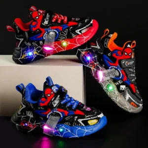 Spiderman Lighted Non-slip Shoes Size 21-30