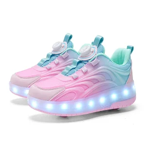 Two Wheels Children's Led Light Roller Skate Shoes