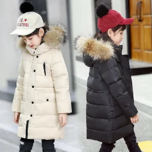 Thick Warm Faux Fur Hooded Long Jacket